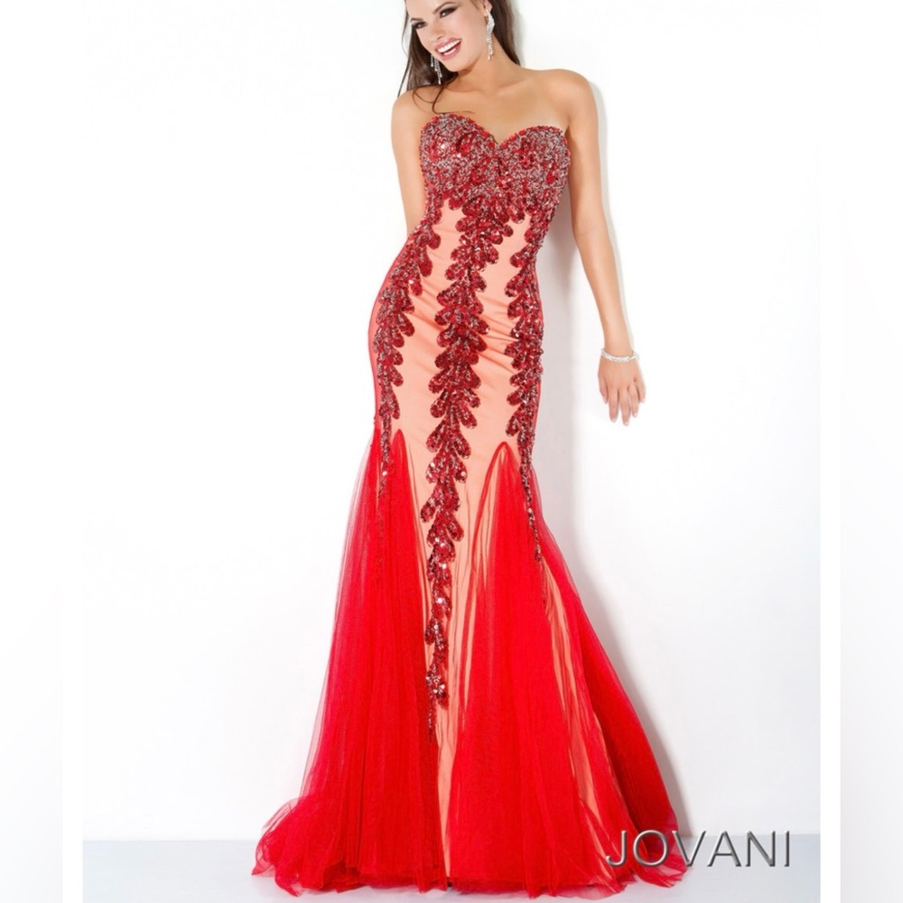 Jovani Red Mermaid Dress